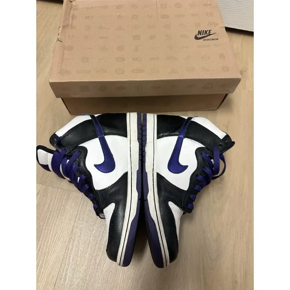 Nike Dunk High GS Purple Metallic & White 308319-151 Size 7Y Hard To Find 2008